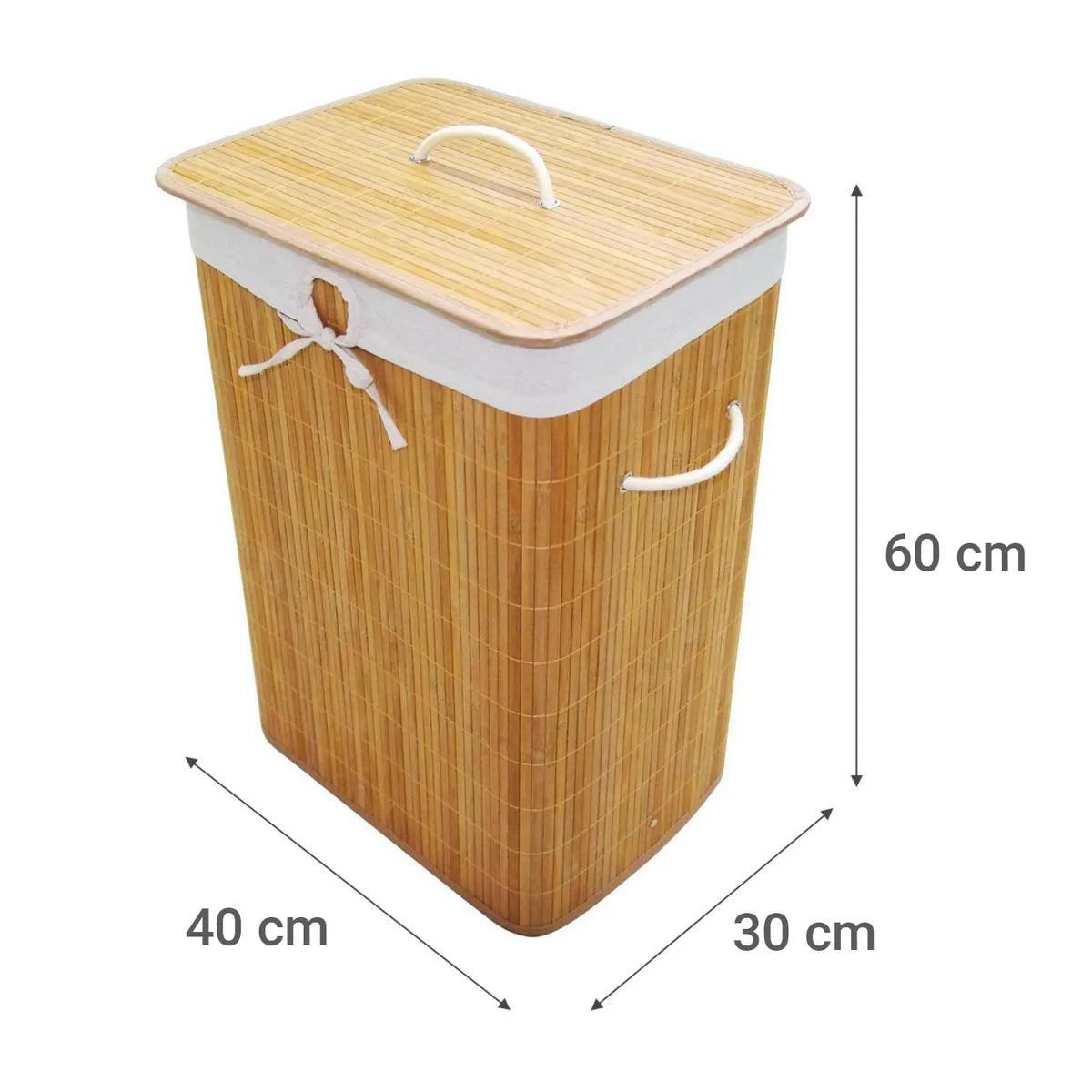 Canasto Para Ropa Bambú